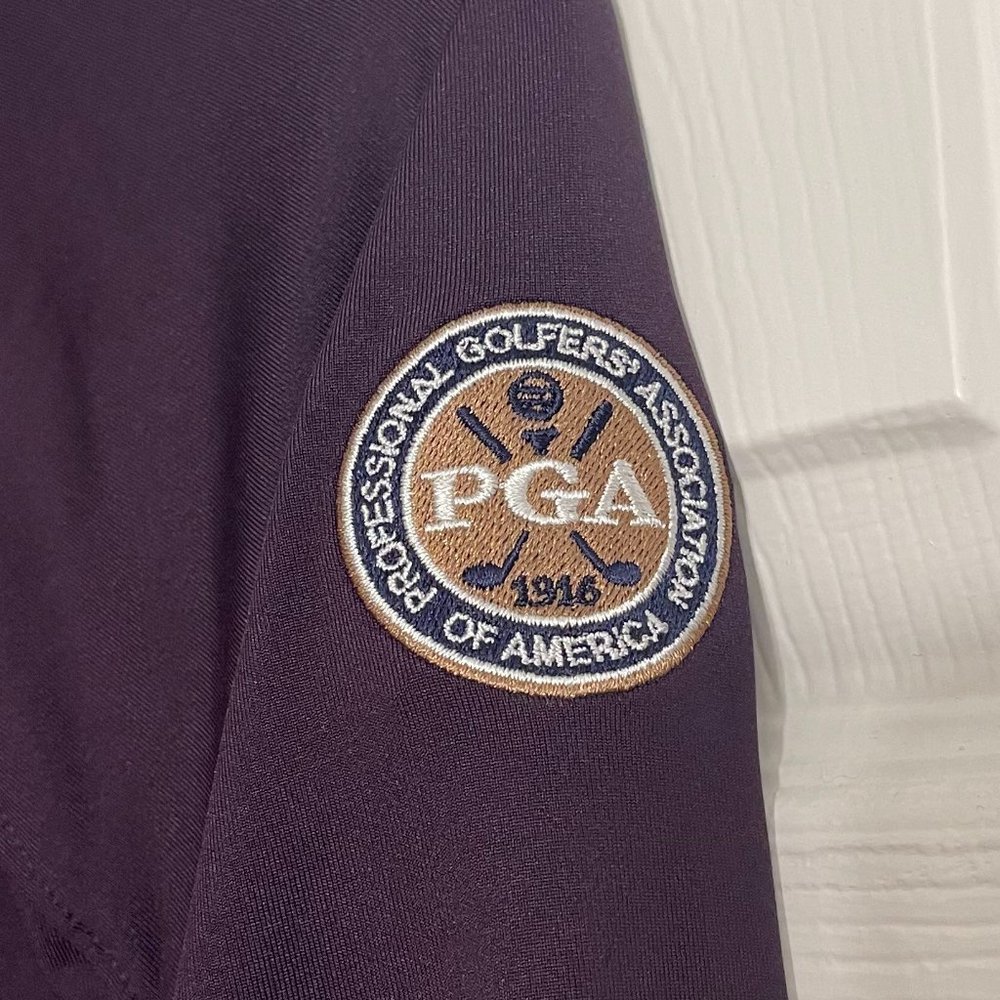 Under Armour PGA Golf Women's Purple Neon Yellow Dri-Fit Pullover Small - Picture 2 of 8
